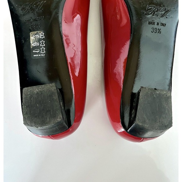 Roger Vivier $750 25mm Belle Patent Leather Low Heel Ballet Flats Red 39.5 9 - Picture 8 of 9
